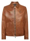 Billionaire Logo-embroidered Jacket In Brown