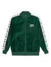 Billionaire Cotton Blend Jacket With Logo And Side Strips In Green