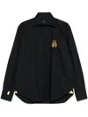 Billionaire Logo-embroidered Shirt In Black