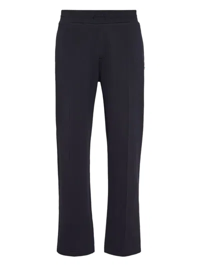 Billionaire Logo-embroidered Track Pants In Blue