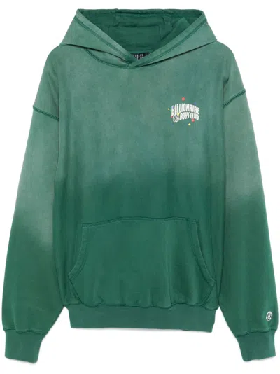 Billionaire Logo Embroidered Hoodie In Green