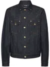 Billionaire Logo-patch Denim Jacket In 黑色