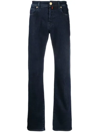 Billionaire Logo-patch Denim Jeans In Blue