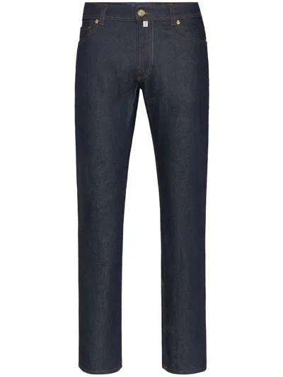 BILLIONAIRE LOGO-PATCH JEANS