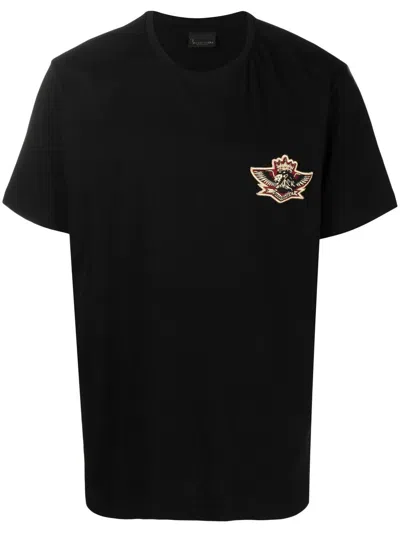 Billionaire Logo-patch Short-sleeved T-shirt In Black