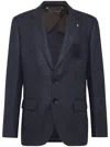 Billionaire Logo-patch Single-breasted Blazer In Blue