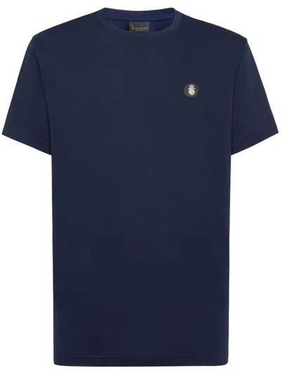 Billionaire Logo-patch T-shirt In Blue