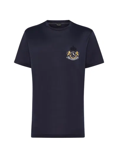 Billionaire Logo Patch T-shirt In Blue