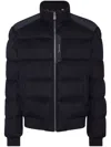 Billionaire Logo-patch Wool Padded Jacket In Blue