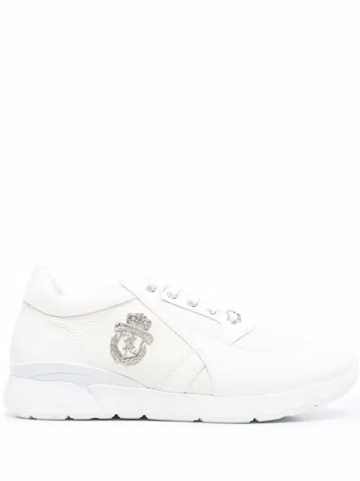 Billionaire Logo-plaque Sneakers In White