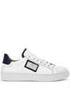 Billionaire Logo-plaque Leather Sneakers In White