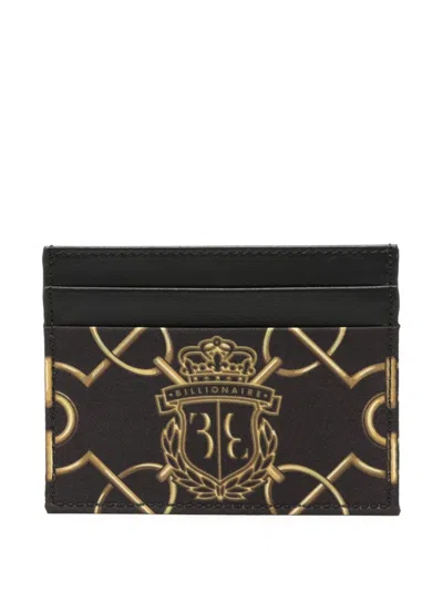 Billionaire Logo-print Card Holder In Black