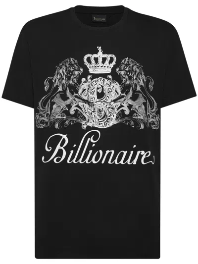 Billionaire Logo-print Cotton T-shirt In Black
