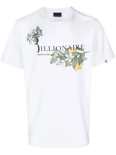 Billionaire T-shirt Mit Logo-print In White