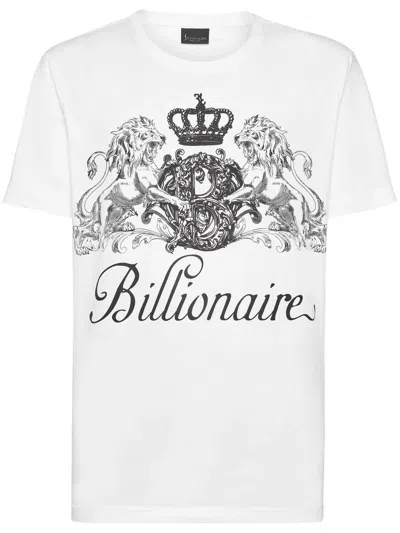 Billionaire Logo-print Cotton T-shirt In White