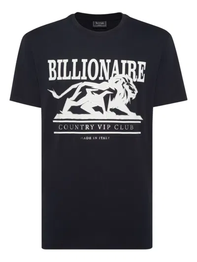 Billionaire Logo-print Round-neck T-shirt In Black