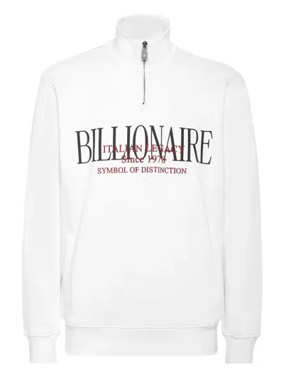 Billionaire Logo-print Sweatshirt In White