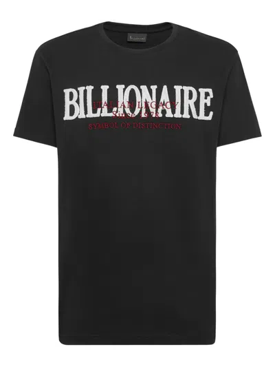 Billionaire Logo-print T-shirt In Black