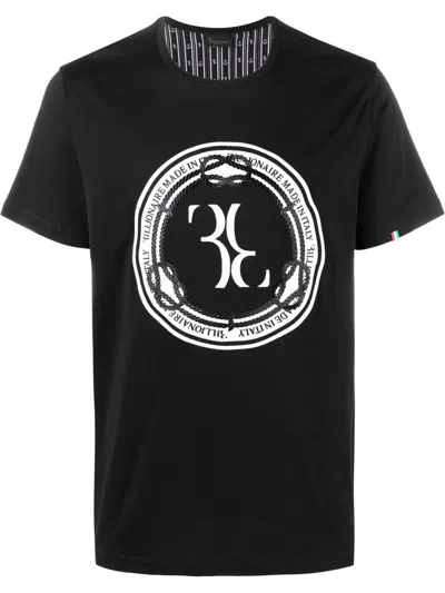 Billionaire Logo-print T-shirt In Black