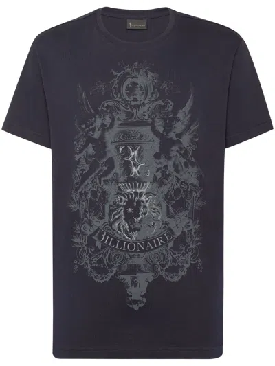 Billionaire Logo-print T-shirt In Blau
