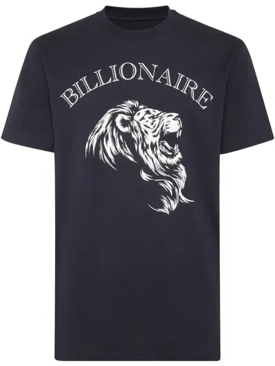 Billionaire Logo-print T-shirt In Blau
