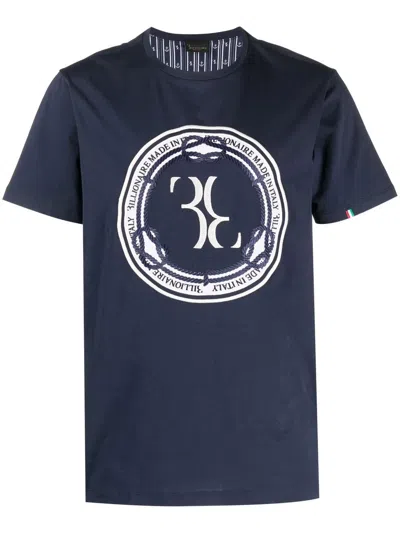 Billionaire Logo-print T-shirt In Blue