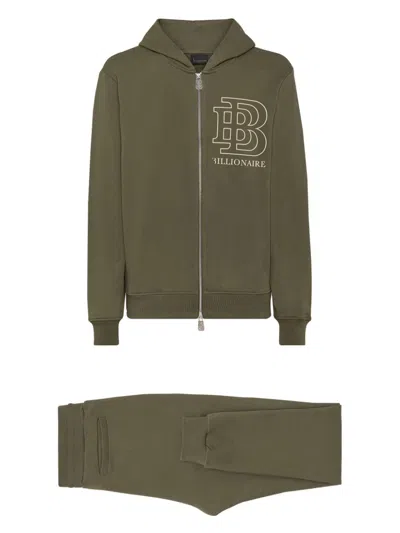 Billionaire Logo-printed Jogging Set In Green