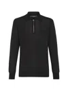 Billionaire 로고 집업 스웨터 In Black