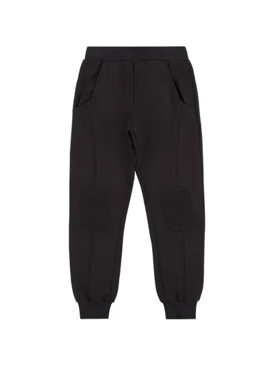 Billionaire Kids' Logo-crest Tracksuit Bottoms In Black