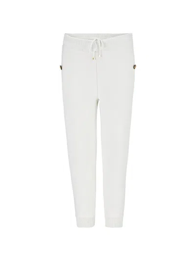 Billionaire Logo-detail Knit Track Pants In White
