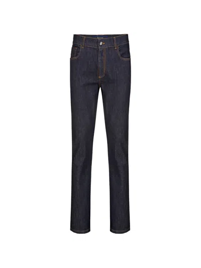 Billionaire Logo-embroidered Jeans In Blue