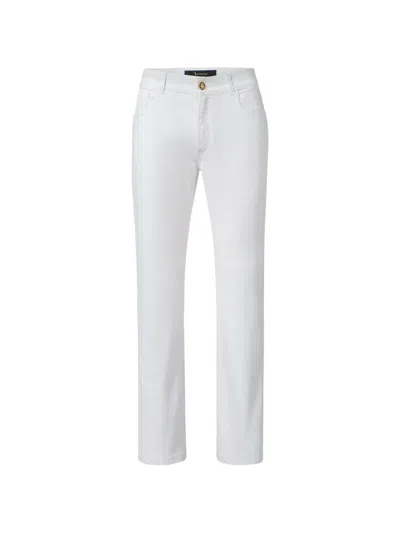Billionaire Logo-patch Trousers In White