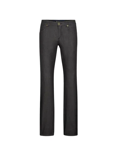 Billionaire Logo-plaque Regular-fit Jeans In Gray
