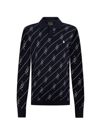 Billionaire Long-sleeve Buttoned Polo Shirt In Multi