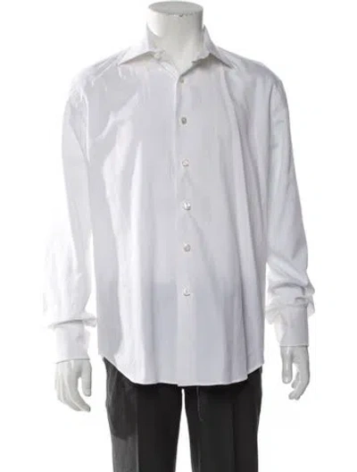 Pre-owned Billionaire Long Sleeve Dress Shirt In White