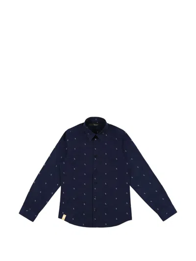 Billionaire Kids' Long-sleeves Shirt In Blue