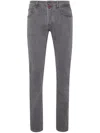 Billionaire Low-rise Slim-fit Jeans In Grau