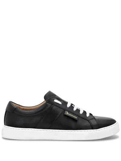 Billionaire Low-top Leather Sneakers In Schwarz