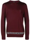 Billionaire Ls Logo-embroidered Wool-silk Jumper In Rot