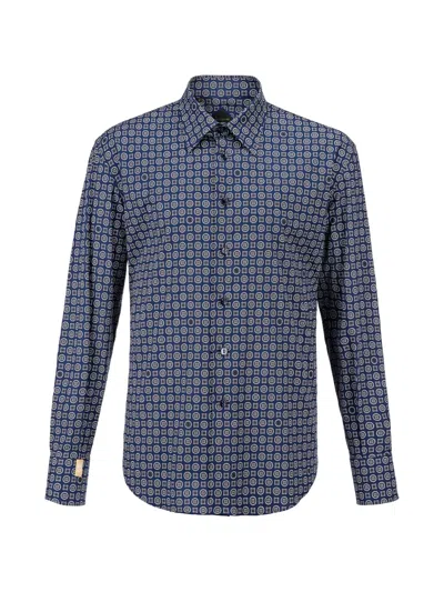 Billionaire 맥클레스필드 셔츠 In Blue