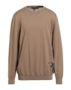 Billionaire Man Sweater Camel Size 3xl Merino Wool, Mulberry Silk In Brown