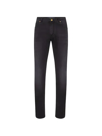 Billionaire Members Only Straight-cut Jeans In Black