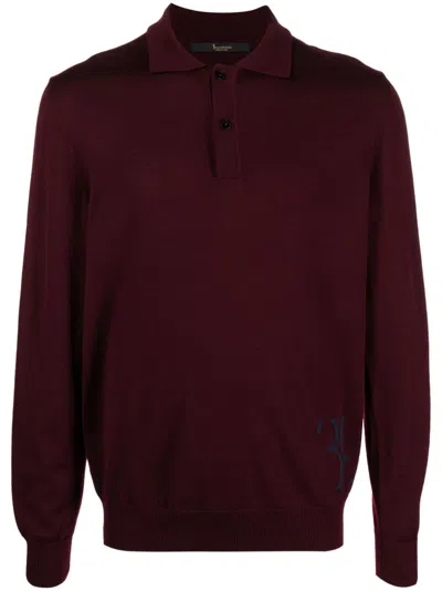 Billionaire Merino-blend Polo Jumper In Red
