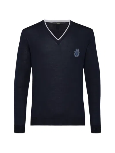 Billionaire 미겔 V넥 스웨터 In Blue