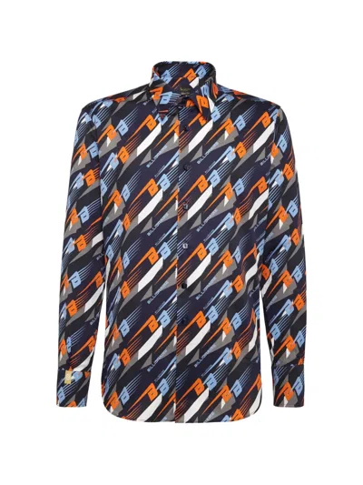 Billionaire Milano Cars Racing Patterned Shirt In Multi