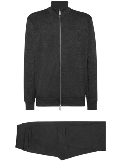 Billionaire Monogram-pattern Tracksuit (set Of Two) In Schwarz