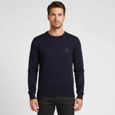 Pre-owned Billionaire Navy Blue Knit Long Sleeve Crewneck Sweatshirt S