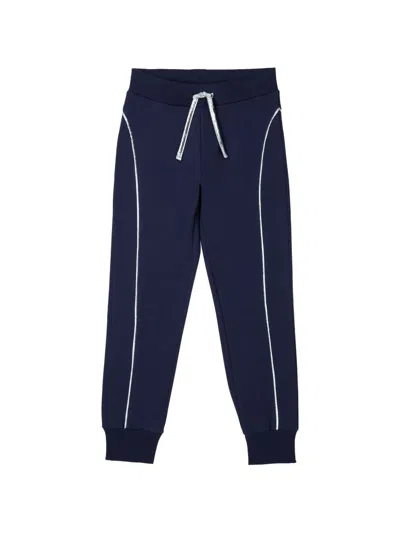 Billionaire Kids' Nestor Logo-embroidered Piping Track Trousers In Blue