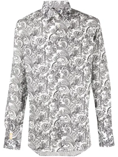 Billionaire Paisley-print Long-sleeve Shirt In White