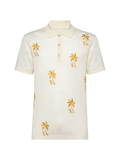 Billionaire Palm-embroidered Polo Shirt In Multi